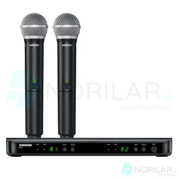 MICROFONO INALAMBRICO 2 MANUAL B GRANDE BLX288US PG58 SHURE