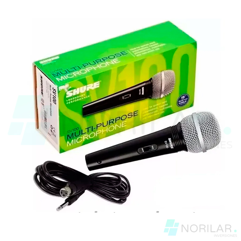 MICROFONO SHURE ALAMBRICO CON CABLE PLUG 1 4 SV100