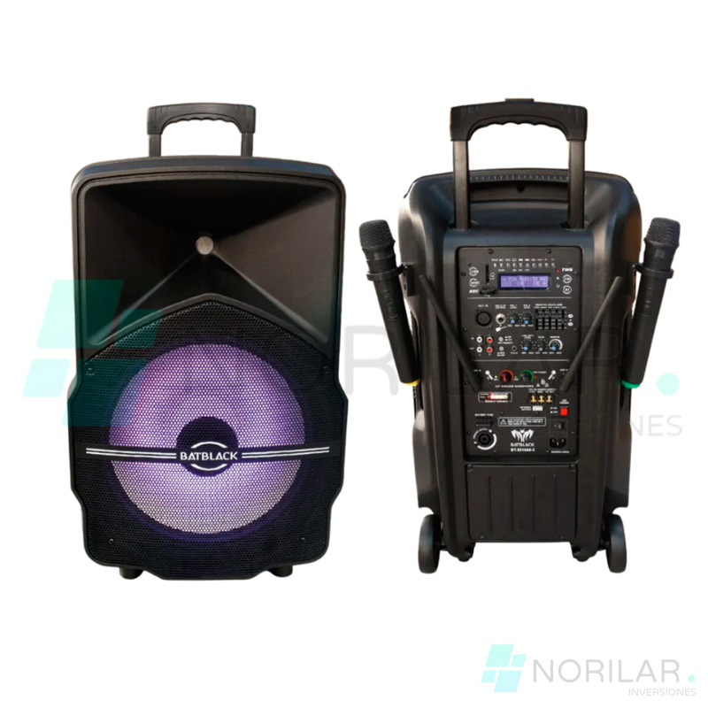 PARLANTE AMPLIFICADO 15 3000W BATBLACK BT 5315A6 2